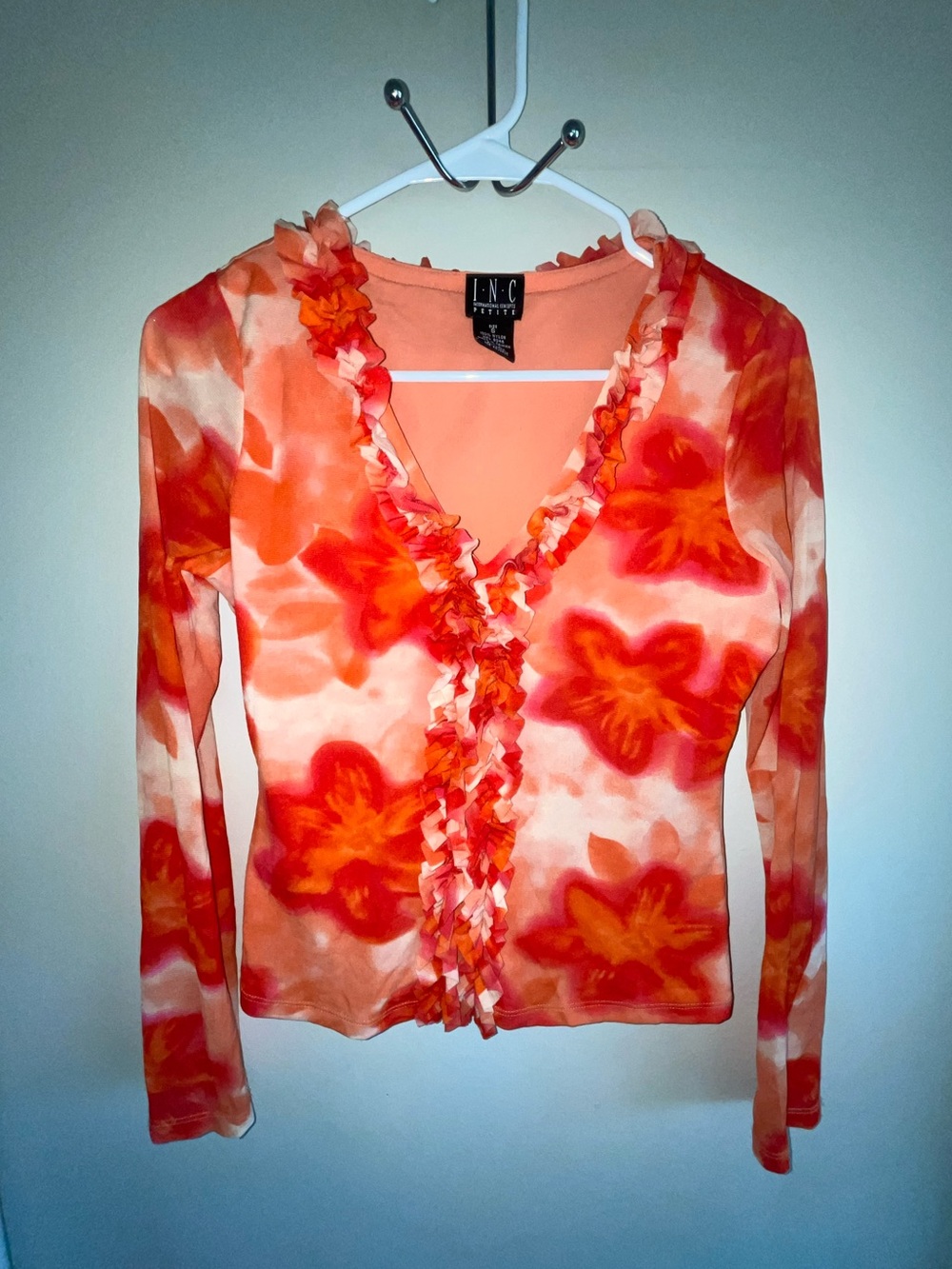 Vintage INC International Concepts Ruffle Blouse
